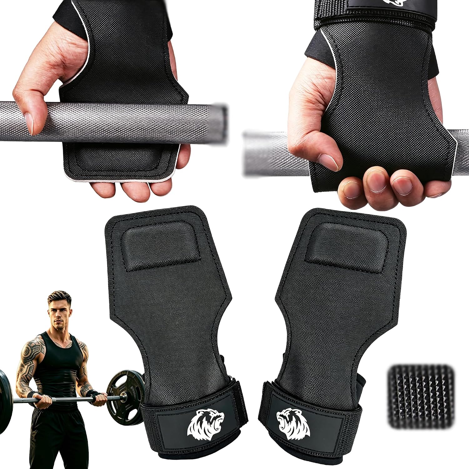 Weight Lifting Wrist Straps with Non-Slip Grip for Deadlift Powerlifting