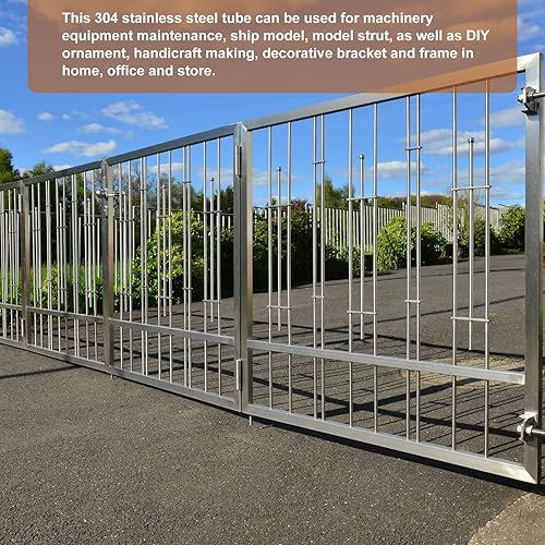 Miniatura 5 de DTGN Tubo de acero inoxidable 304 de 0.157 in x 0.008 in x 9.843 in (ODxWall TxL) - 1 paquete - Bueno para equipos de maquinaria - Tubos de metal