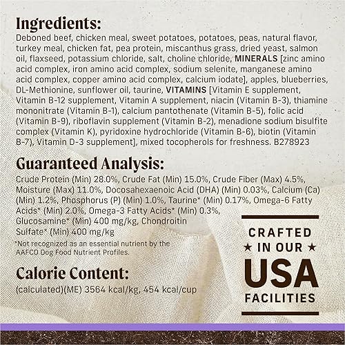 Miniatura 4 de Merrick Alimento seco para cachorros, carne de res real y batata sin granos para perros, receta de comida para perros – Bolsa de 22.0 libras