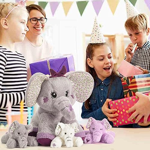 Miniatura 8 de Wolf Mommy - Juguete de peluche para mamá y bebé, lindo juego de 17 pulgadas, pequeño, suave, esponjoso, para la familia, juguete abrazable con mini