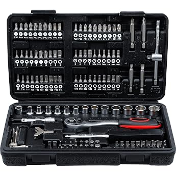 BGS Diy 92146 Socket Spanner Set Drive 6.3 mm 1/4 Inch 130 Pieces