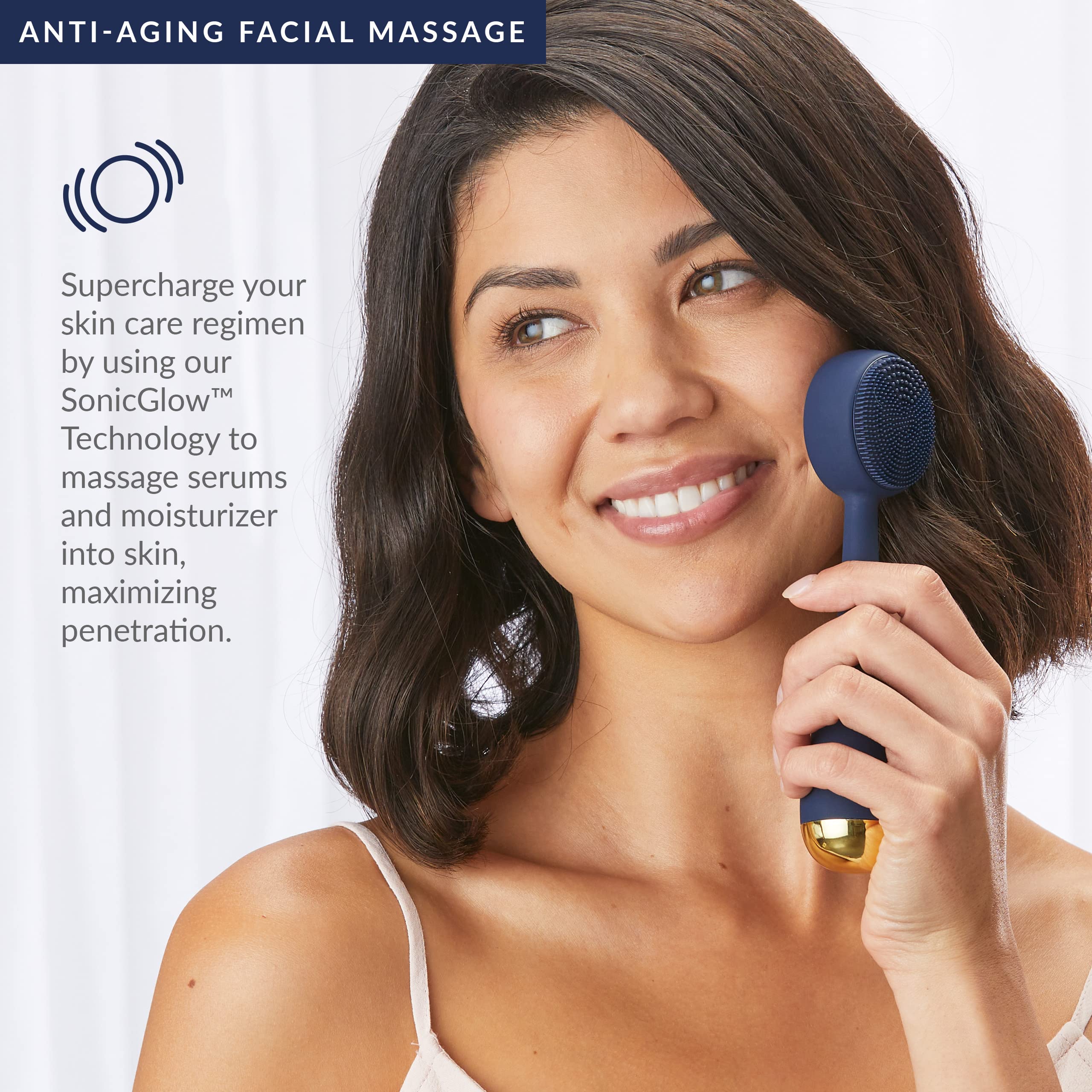 PMD Clean Facial Cleansing Brush Bundle with PMD Remove Cleansing Balm – Waterproof Silicone Face Cleanser with Sonic Technology, Navy view 6