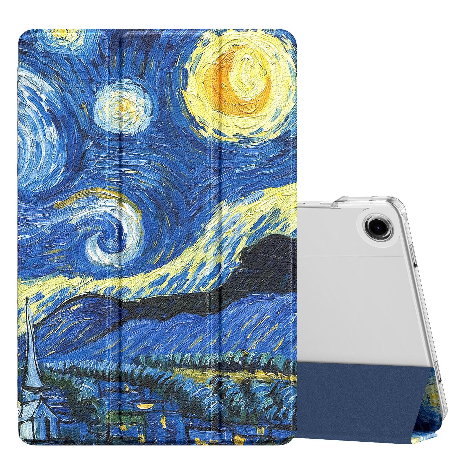 MoKo Slim Case for Samsung Galaxy Tab A11+ Plus/ A9+ Plus 11 Inch | Smart Stand Hard PC Translucent Back Shell Cover for Galaxy Tab A11+/A9+ Tablet, Auto Sleep/Wake, Starry Night Blue