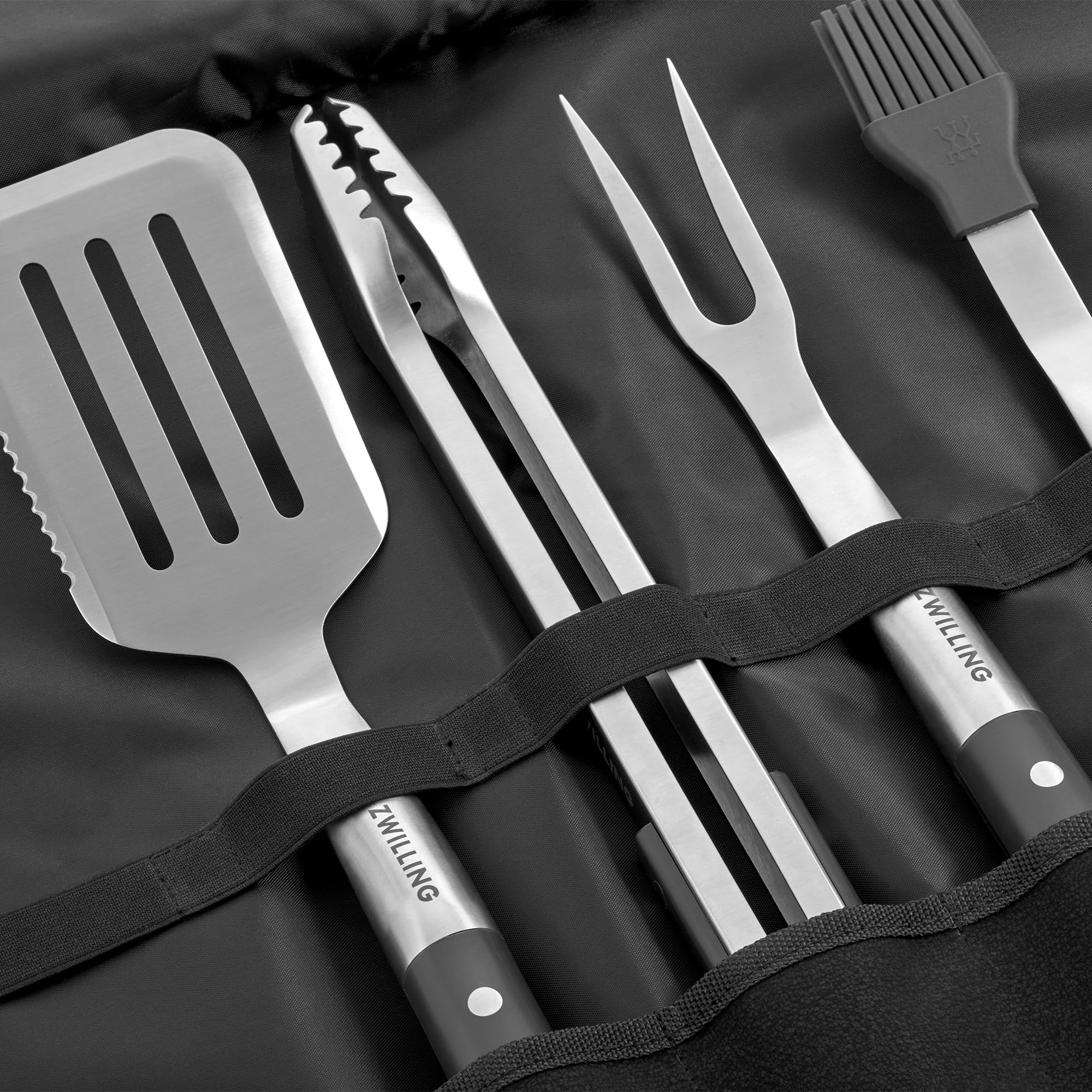 ZWILLING BBQ+ - Set di utensili per griglia, 5 pezzi, colore: nero