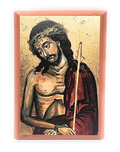 Wooden Greek Orthodox Christian Icon Jesus Christ the Bridegroom (4.5" x 6.5")