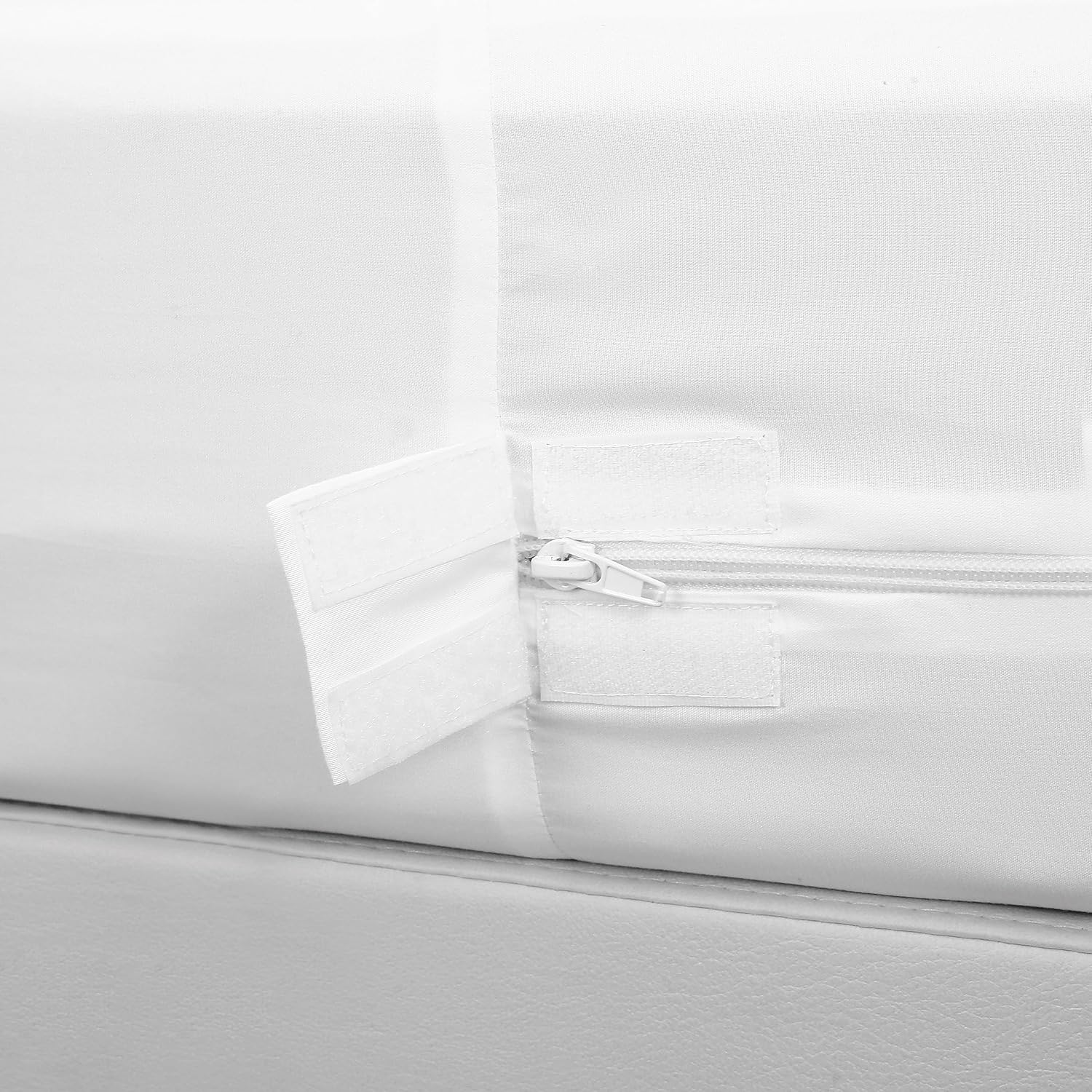 Marina Decoration Premium Soft Waterproof Bed Bug Proof Encasement Noiseless Cover Invisible Zippered Hypoallergenic and Breathable Mattress Protector Fit Up to 15 inches deep, White Twin/Single Size