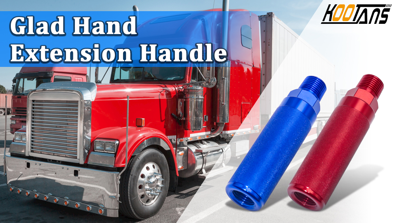 Buy KOOTANS 15Ft 3 In 1 ABS 7 Way Electrical Cable And Rubber Air Line Hose Wrap Assembly With Aluminum Service Emergency Glad Hands And Extension Handles For Semi Truck Trailer Tractor - Foto 7