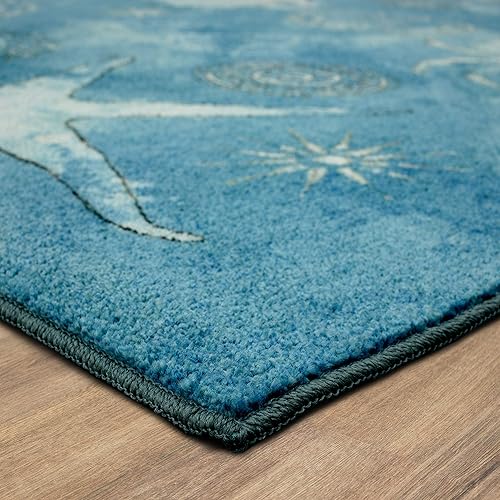 Miniatura 4 de Mohawk Home Coastal Splash Aqua - Alfombra de área, 5 x 8 pies, azul