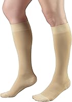 Vista 7 de Truform - Medias de compresión de 20-30 mmHg para hombres y mujeres, hasta la rodilla, punta cerrada, talla M, beige