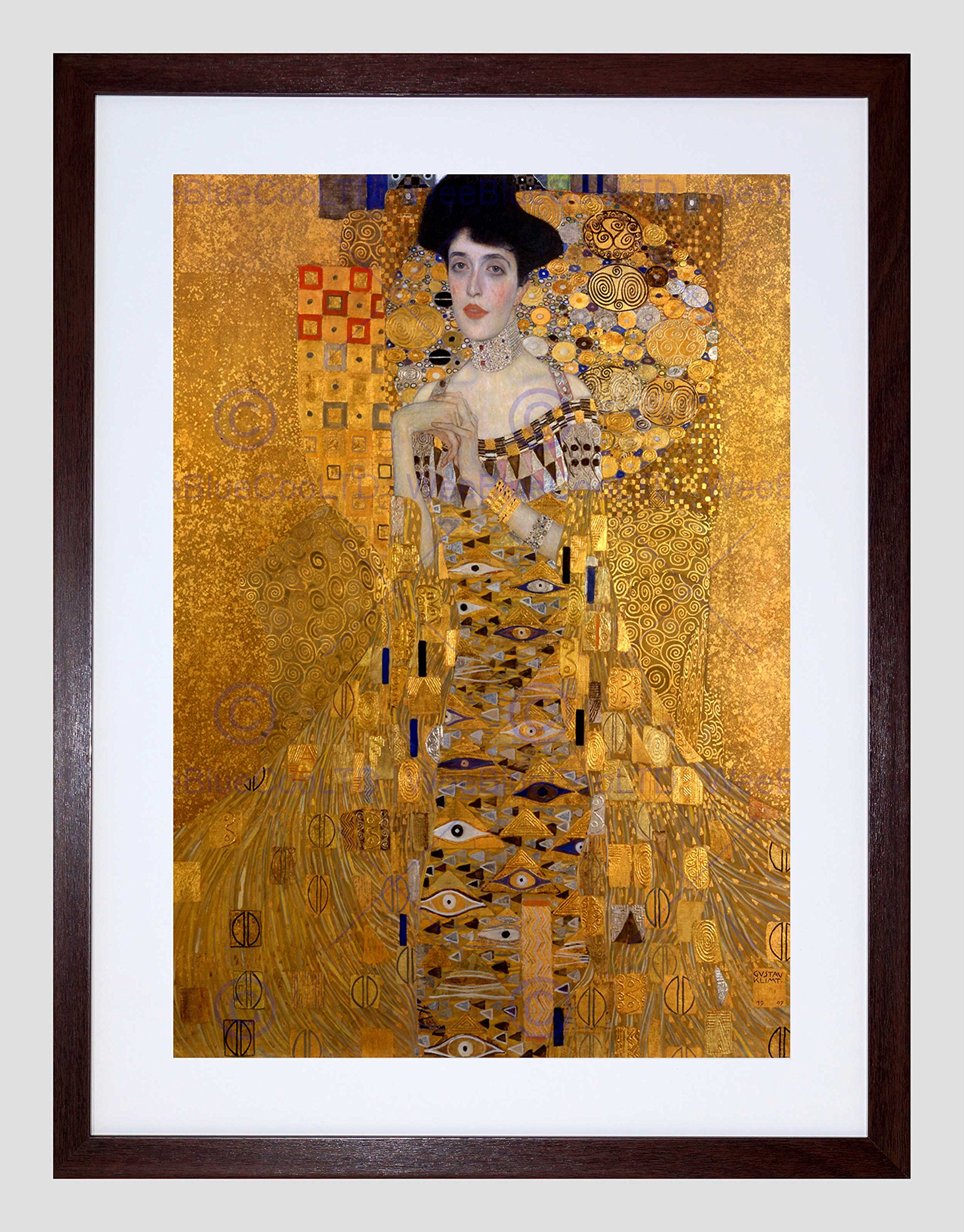 Wee Blue Coo Cultural Gustav Klimt Bloch Bauer Portrait Secession Abstract Art Framed Wall Art Print