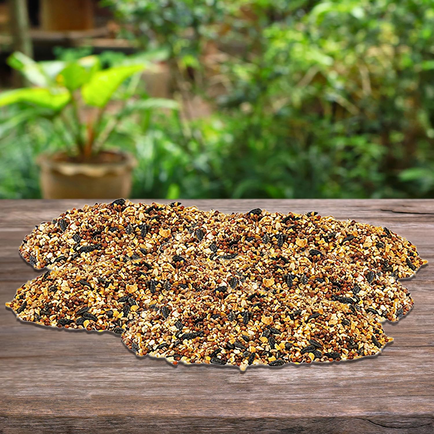 BestNest Wild Bird Seed Mix, Economy Blend, 25 lbs. | All-Purpose Wild Bird Food with Sunflower, Cracked Corn, Millet, Wheat & Milo | Great for Tube, Hopper & Tray Feeders | Outdoor Bird Feeding Mix