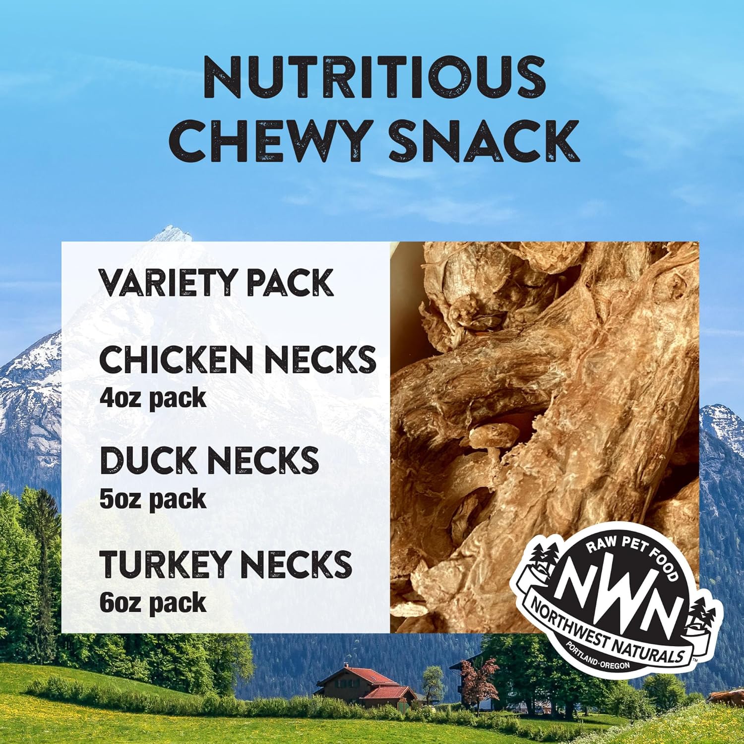 Northwest Naturals Freeze-Dried Raw Rewards Variety Pack for Dogs & Cats - Duck (4 Oz), Chicken (5 Oz), Turkey (6 Oz) - Healthy, 1 Ingredient, Human Grade Ingredients, Natural, Made in USA (Pack of 3)