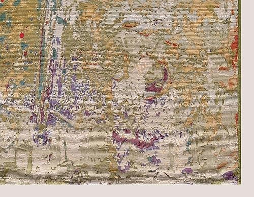 Miniatura 7 de Unique Loom - Alfombra colección de círculos abstractos, de transición para interiores y exteriores, beige, Polipropileno, Azul (multiblue)