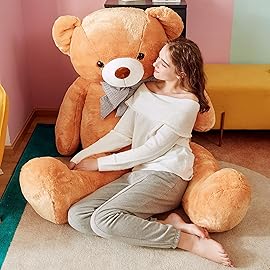 IKASA Giant Teddy Bear Plush Toy Stuffed Animals (Brown, 59 inches)