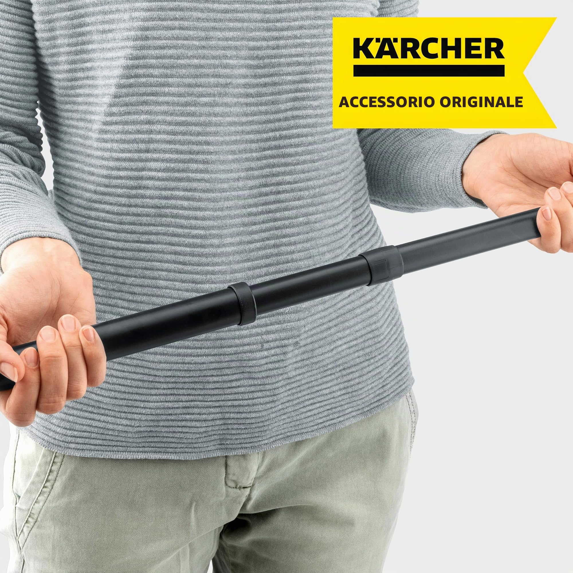 KÄRCHER Set di prolunghe per lavavetri (per tutti i modelli WV e KV4) estensibile da 0,6 a 1,5 metri, set con 2 aste telescopiche, per raggiungere senza fatica le superfici delle finestre più alte