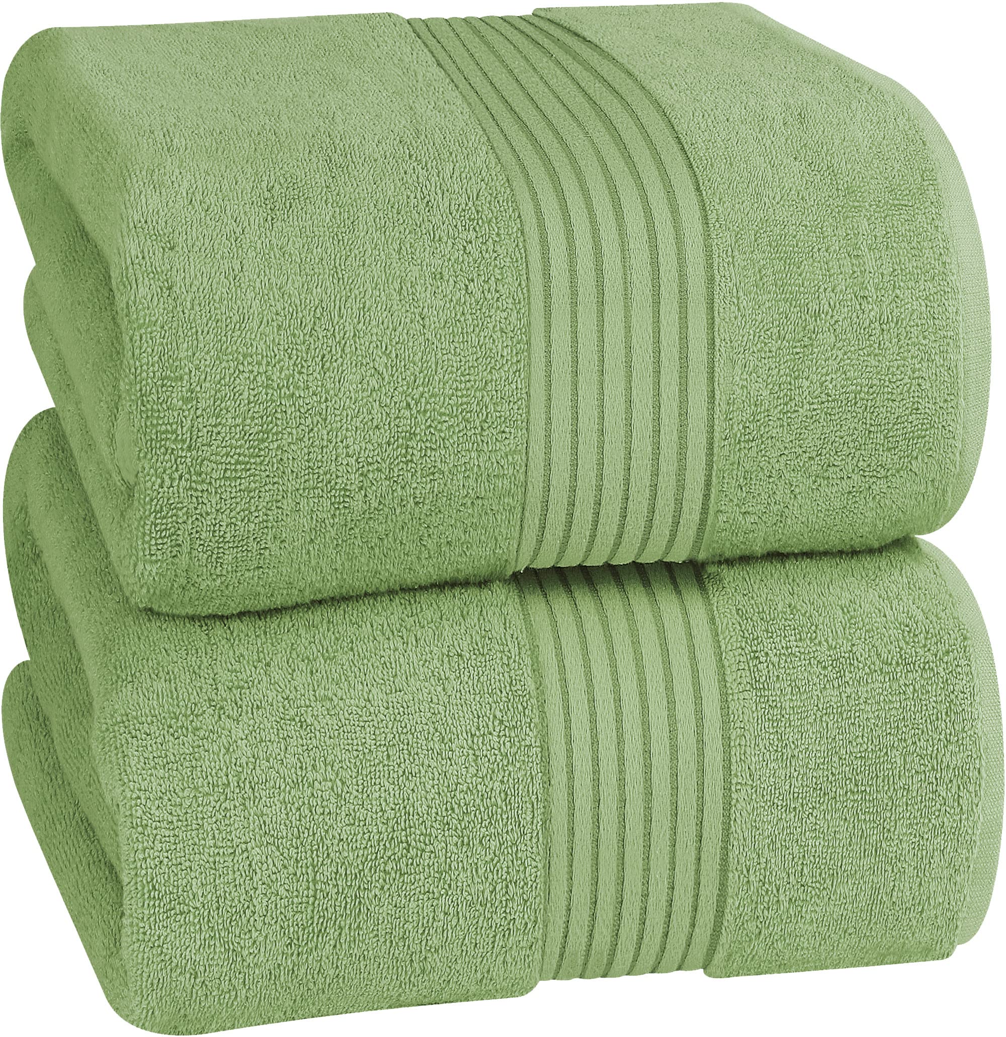 Utopia Towels Extra Large Bath Sheets 2 Pack, 35 by 70 Inches,100% Cotton Highly Absorbent & Quick Dry Bath Towel for Adults, Super Soft Towel, Green