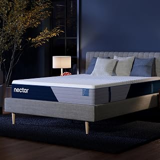 Nectar Classic Hybrid 12 Inch Queen Mattress: Medium Firm Cooling Memory Foam & Coils for Back Pain Relief