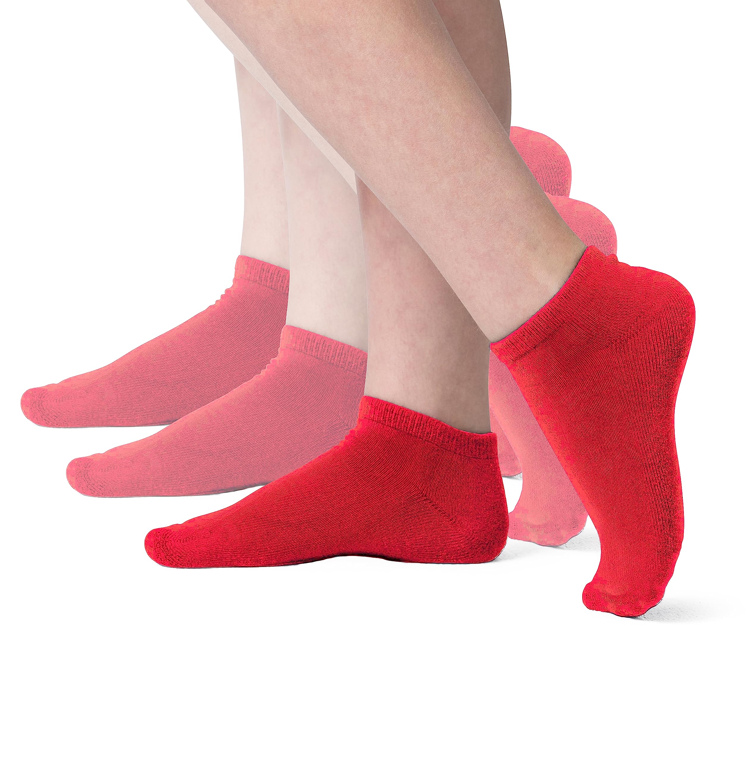 Kids Athletic Ankle Socks | No Show Viscose Bamboo Cushioned Socks for Kids