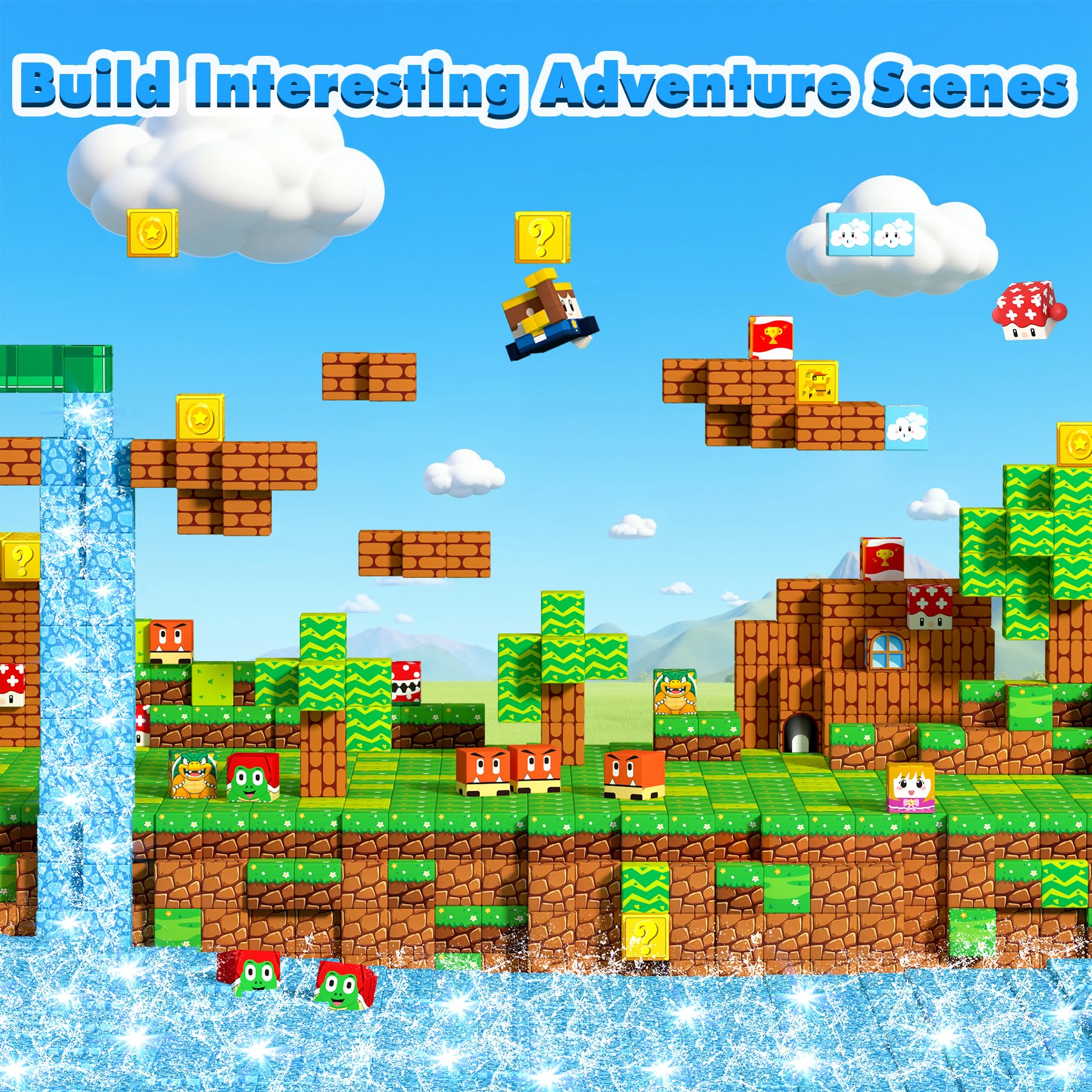 LUVTOY Costruzioni Magnetiche per Bambini - Blocchi Magnetici - Magneti Bambini - Giochi per Bambini Giochi Montessori 3 4 5 6 7 8 Anni - Pasqua Regalo di Pasqua e Compleanno per Ragazzi e Ragazze