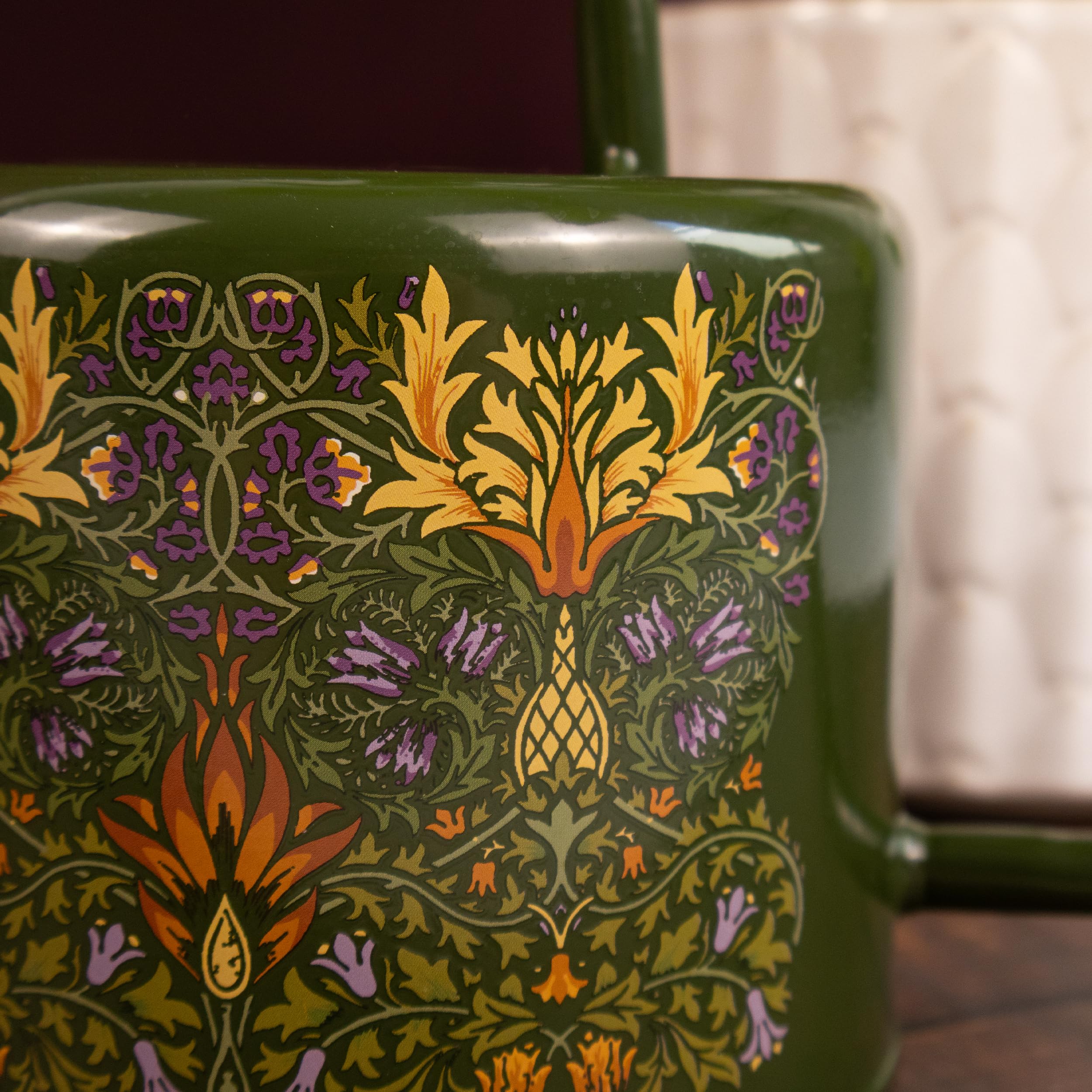 Robert Frederick William Morris Arrosoir – Motif tête de Serpent – 1,2 L en Acier galvanisé – Arrosoir d'intérieur et d'extérieur – Motif Floral Vintage – Cadeau de Jardinage pour Les Amateurs de