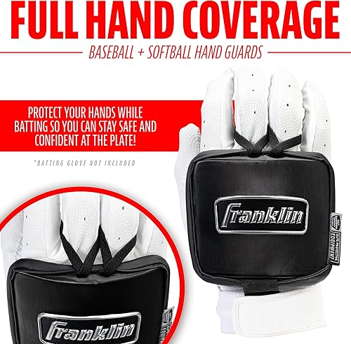Miniatura 3 de Franklin Sports Protector de mano de béisbol – Escudo de mano protector para adultos para golpear – zurdos + diestros – Protector de mano de béisbol