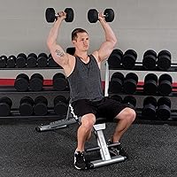 Vista 3 de Body Solid Mancuernas de caucho redondas, individuales, de 5 a 100 libras.