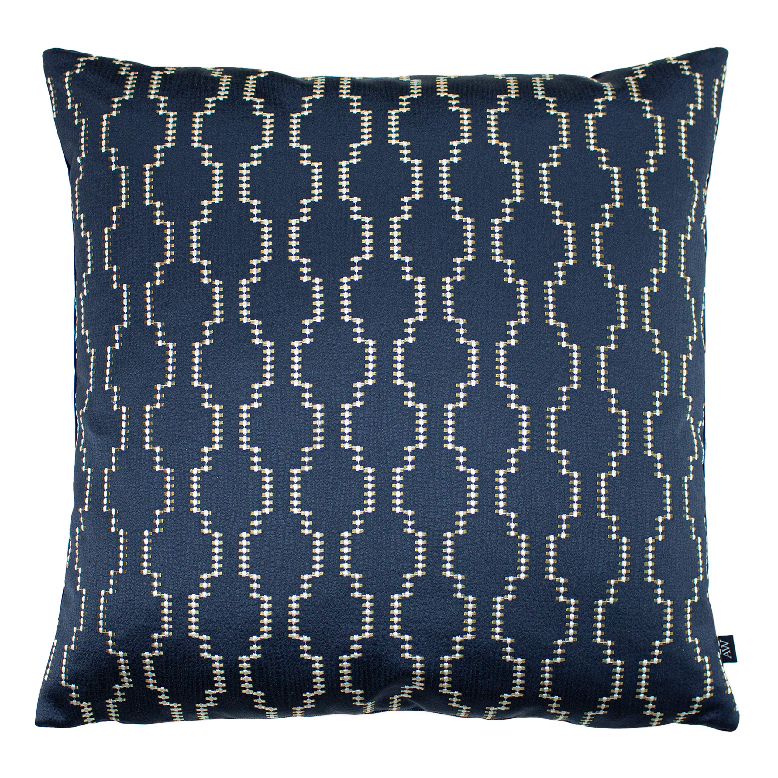Ashley Wilde Nash Polyester Filled Cushion, Ink/Royal, 50 x 50cm