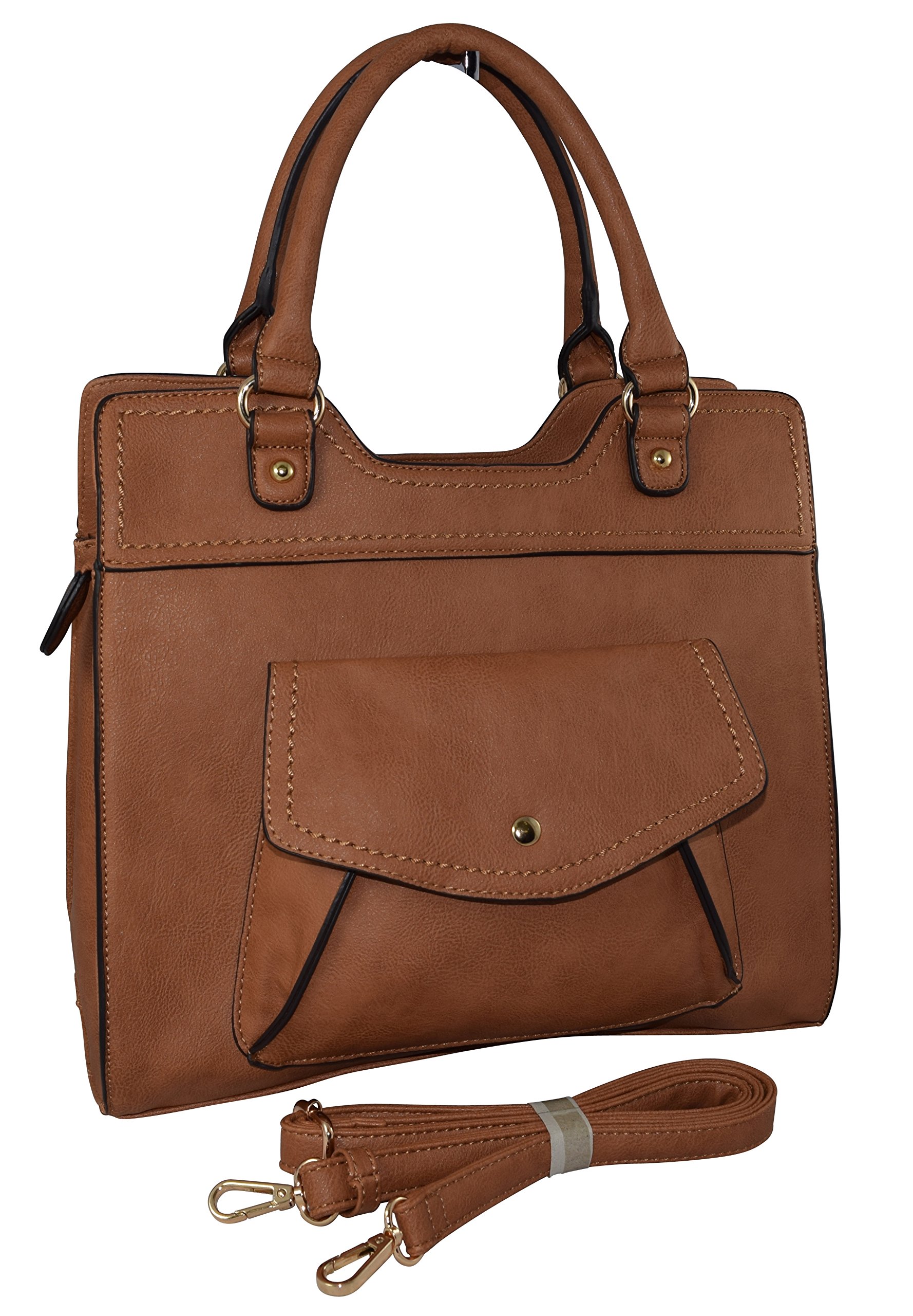 Patzino Fashion Collection, Faux Leather Women's Satchel Handbag