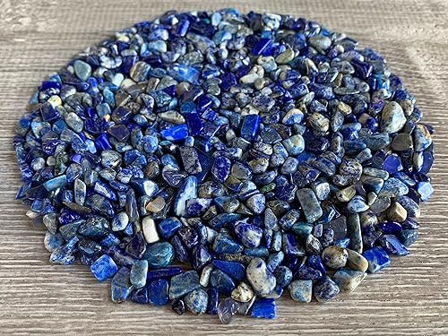 Miniatura 2 de GAF TREASURES Chips de piedras preciosas semitradas, naturales de 0.5 libras, mini cristales triturados, chips de cristal sin perforar (lapislázuli)