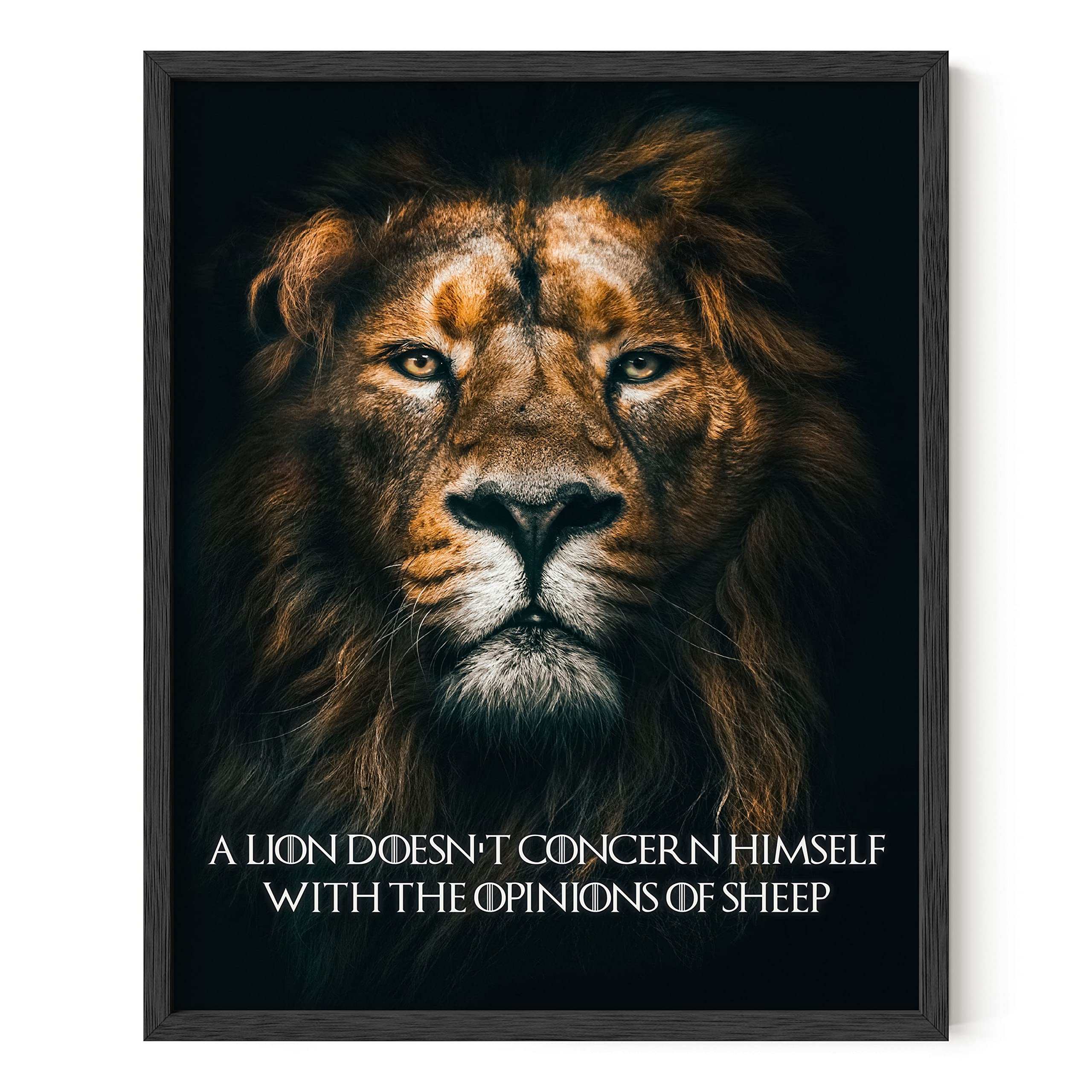 Amazon.com: HAUS AND HUES Lion Poster Inspirational - Motivational