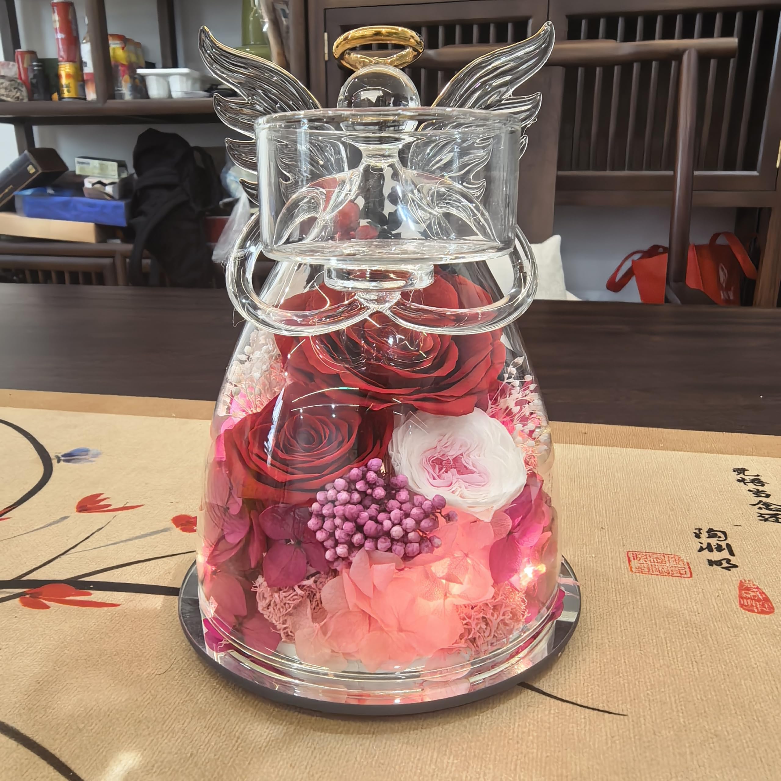 ADDWel Regalos para Esposa y Novia, Aniversario, San Valentín, Rosas Rojas