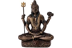 Auric Mini Lord Shiva Statue in Lotus Pose