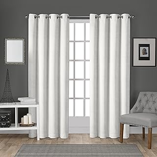 Exclusive Home Curtains Velvet Heavyweight Light Filtering Grommet Top Curtain Panel Pair, 54
