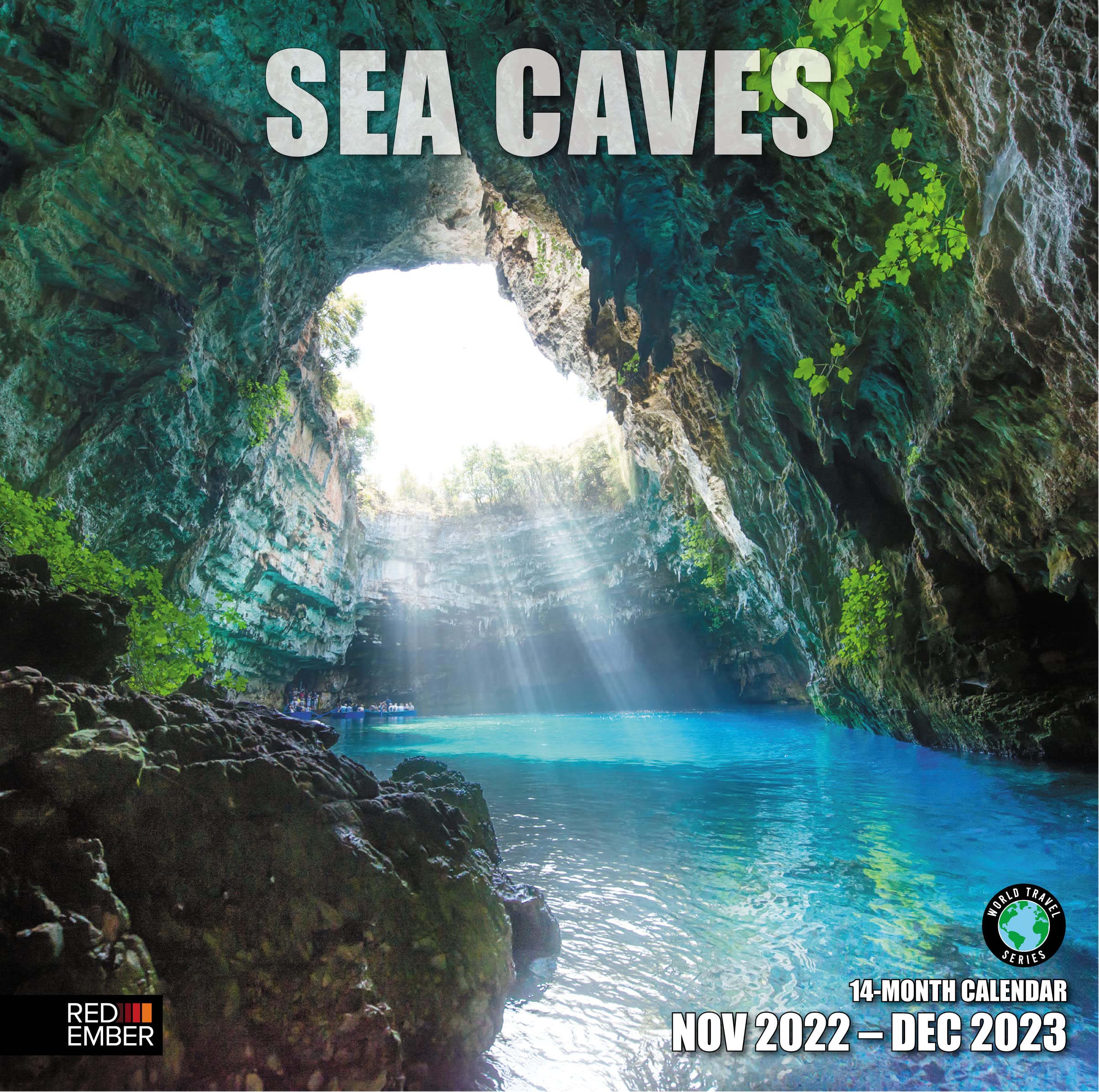 Amazon | RED EMBER 海の洞窟 2023年 壁掛け式 月次壁掛けカレンダー