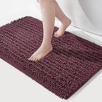 Vista 24 de FLOLEOPA Alfombras de baño de microfibra suave y esponjosa, tapetes de baño absorbentes, antideslizantes, lavables a máquina y de secado rápido
