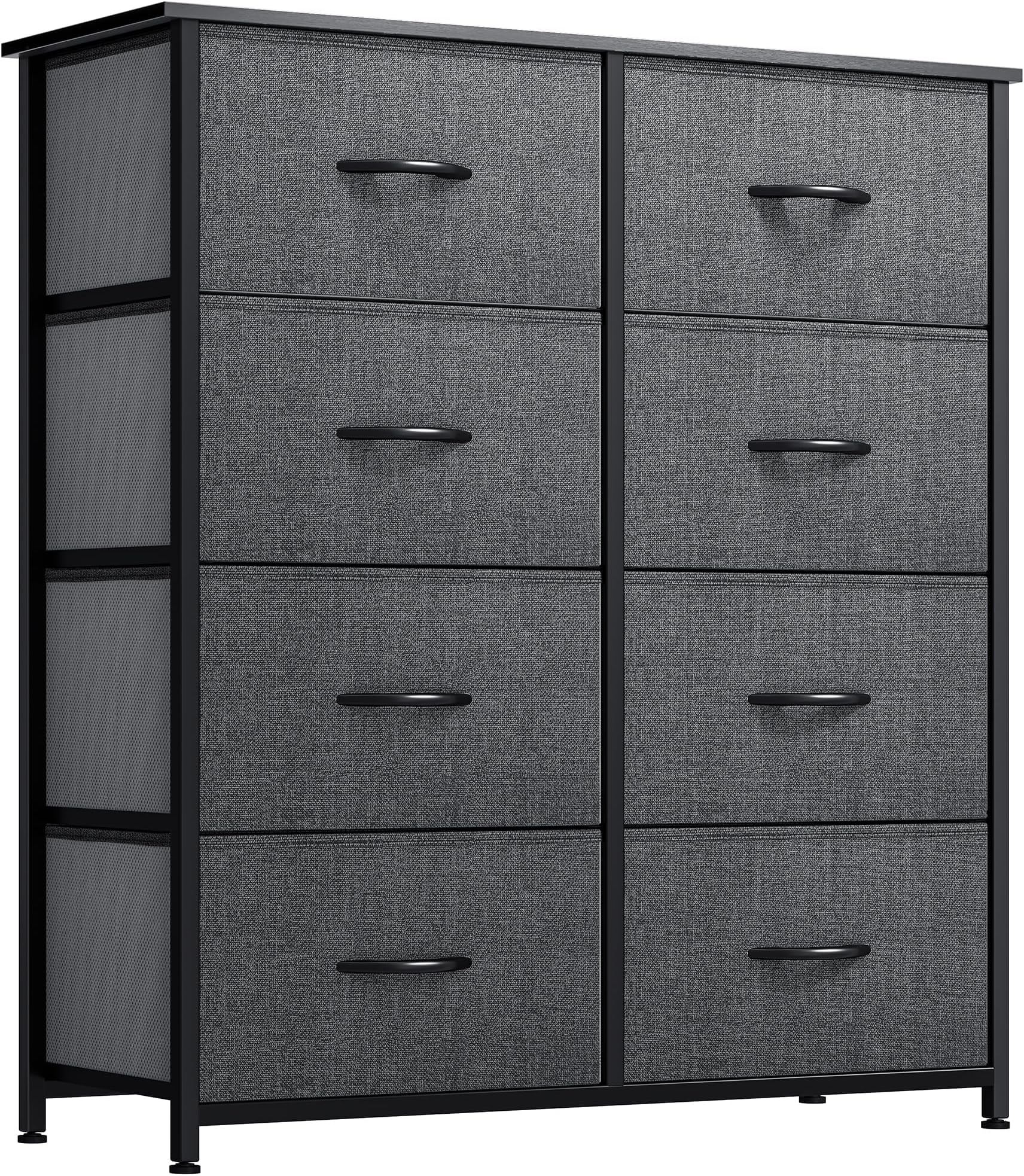 YITAHOME Dresser for Bedroom, Tall Dresser with 8 Drawers, Storage Tower with Fabric Bins, Chest of Drawers for Closet & Living Room - Sturdy Steel Frame, Wooden Top