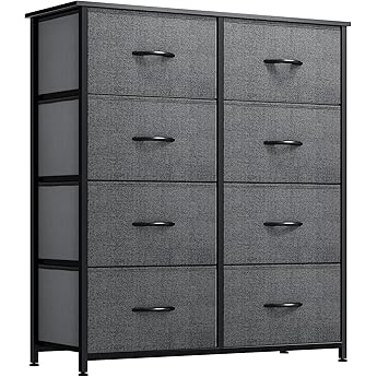 DWVO Dresser for Bedroom with 16 Drawers, Large Chest of Drawers, Tall Dressers for Bedroom with Wood Top and Metal Frame