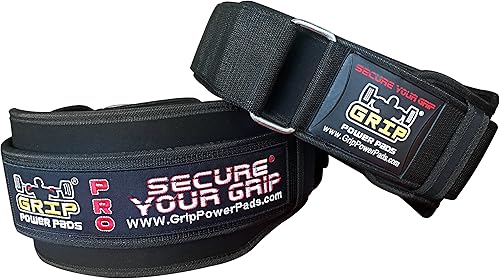 Grip Power Pads Cinturón doble de neopreno para levantamiento de pesas de 6 pulgadas de ancho para hombres, soporte de madera trasera, fitness,