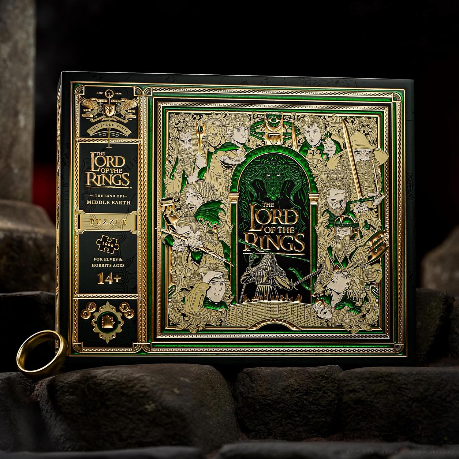 theory11 Lord of The Rings Jigsaw Puzzle - 1,000 Piece Jigsaw Puzzle - Officially Licensed Lord of The Rings Merchandise & Collectibles - Precision Fit and Premium Quality - Intermediate Puzzle