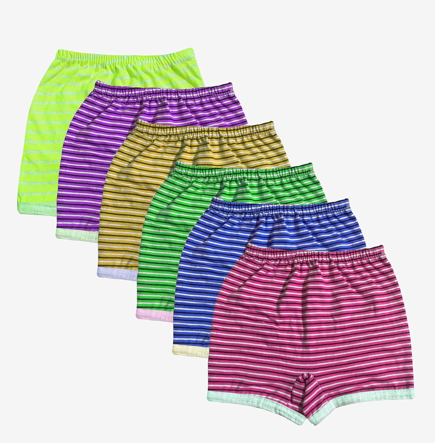 Baby Cotton Underwear Shorts, Striped Pattern, Pack of 6, Multicolour - Review, Price and Buying Guide