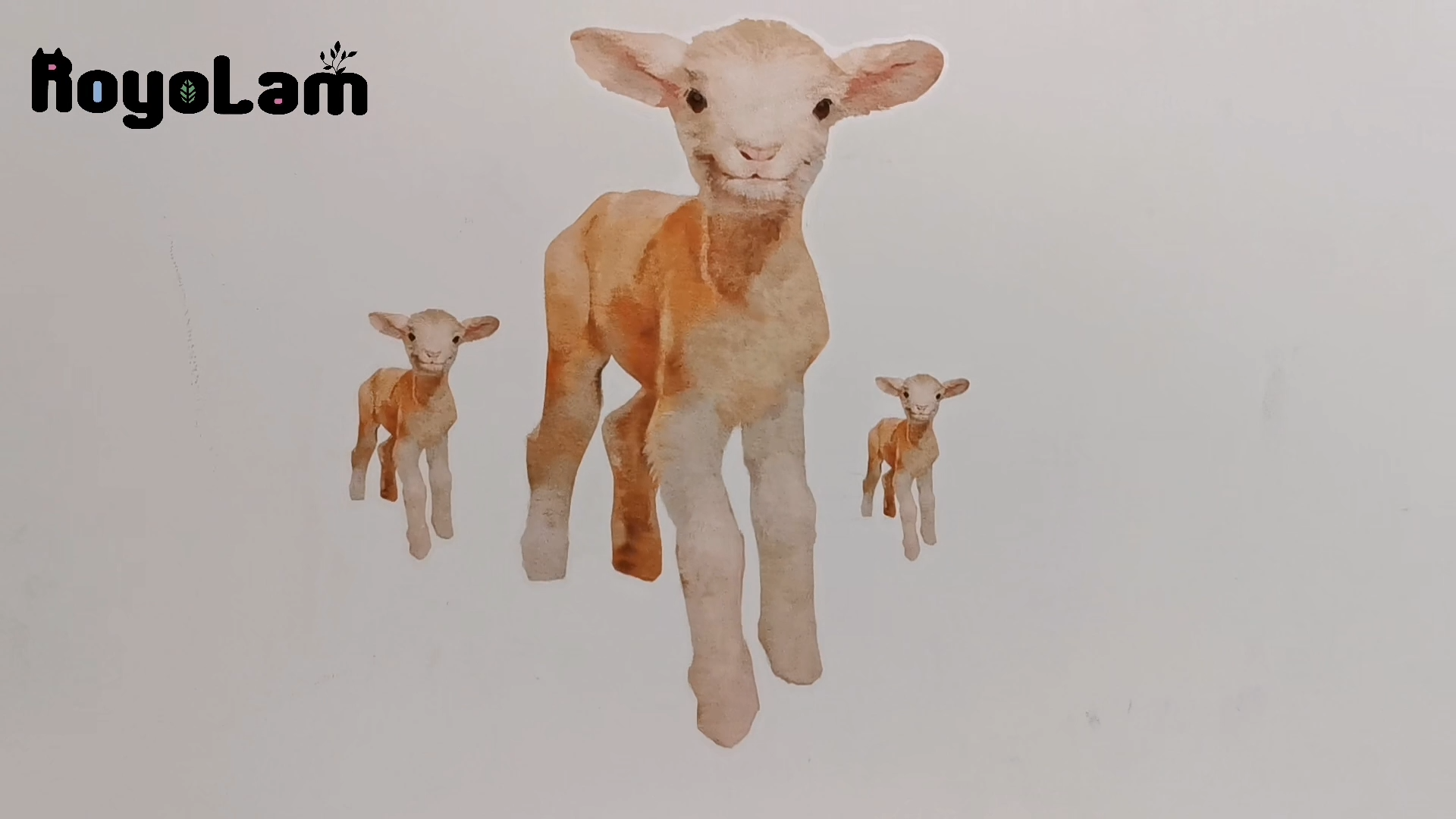 Vinilo decorativo Lamb Wall Decal para pared miniatura 7