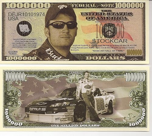 Dale Earnhardt Jr. $Million Dollar$ Novelty Bill Collectible