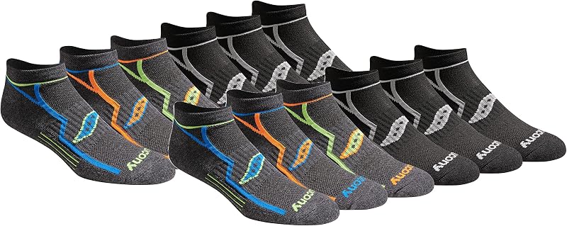 medias Saucony Rundry Bolt Performance No-show para hombre, disponibles en M-xxl (6, 12, 18 pares)