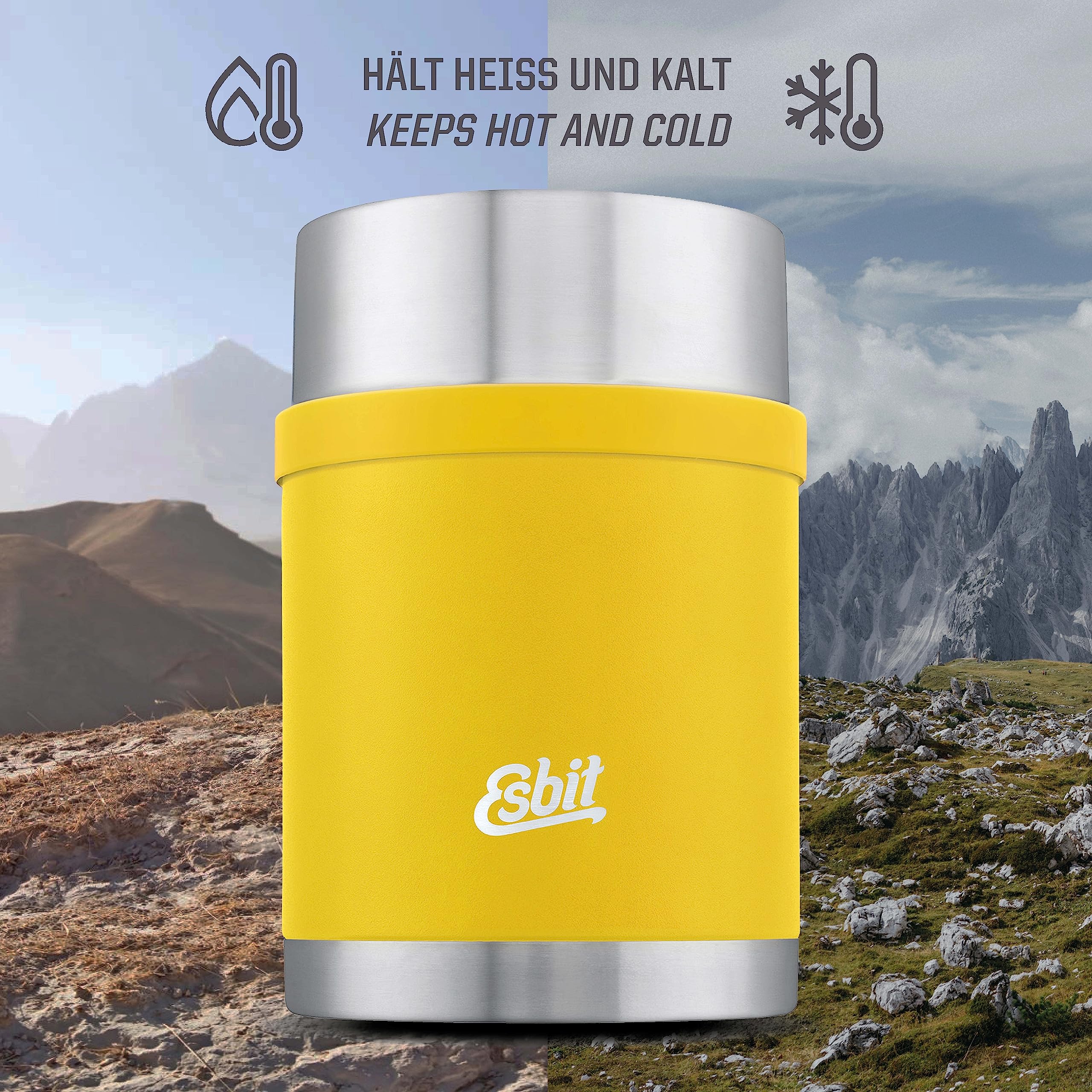 Esbit Voedselkan Esbit Sculptor Voedselkan – 750 Ml, Geïsoleerd, Deksel Als Kom, Drukontluchting, Bosgroen Esbit Voedselkan 750ml