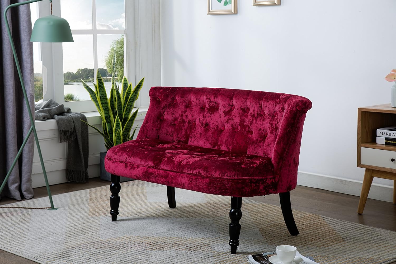 Kings Brand Furniture Diana Velvet Tufted Upholstered