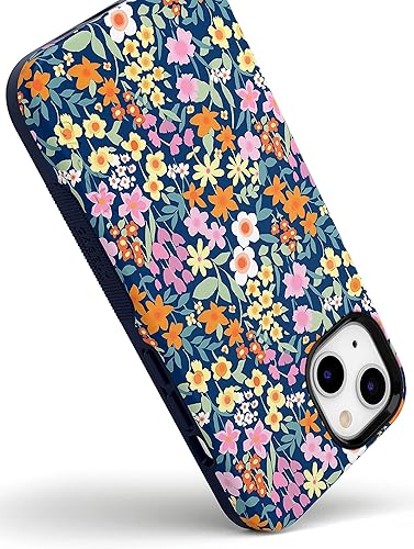 Vista 54 de Casely Funda para iPhone 13 Compatible con MagSafe Color Splash de medianoche Funda retro abstracta Color de medianoche Splash Abstracto