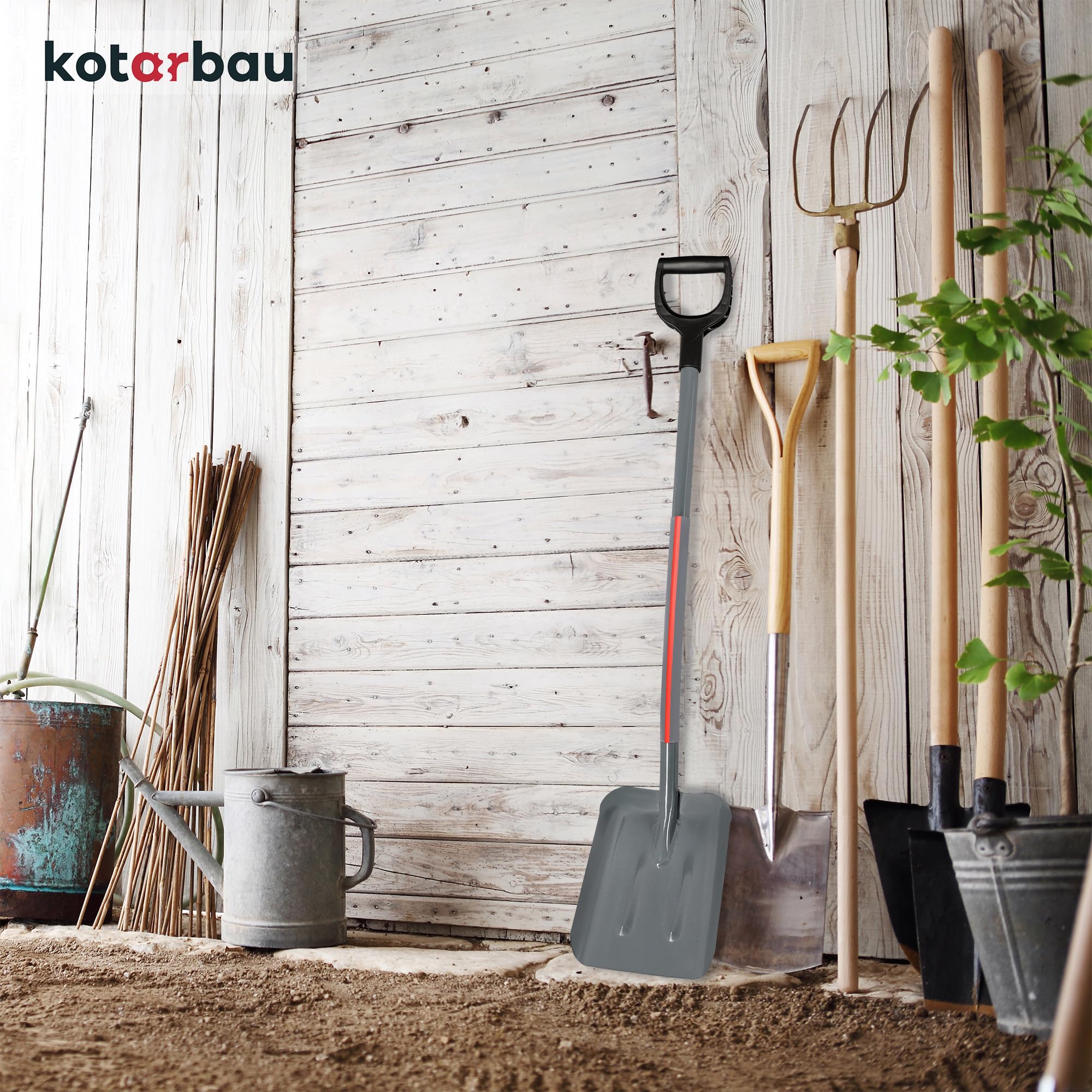 KOTARBAU® Pala per Sabbia 120 cm con Manico Professionale Robusta Vanga per Giardino per Spostare Terreno