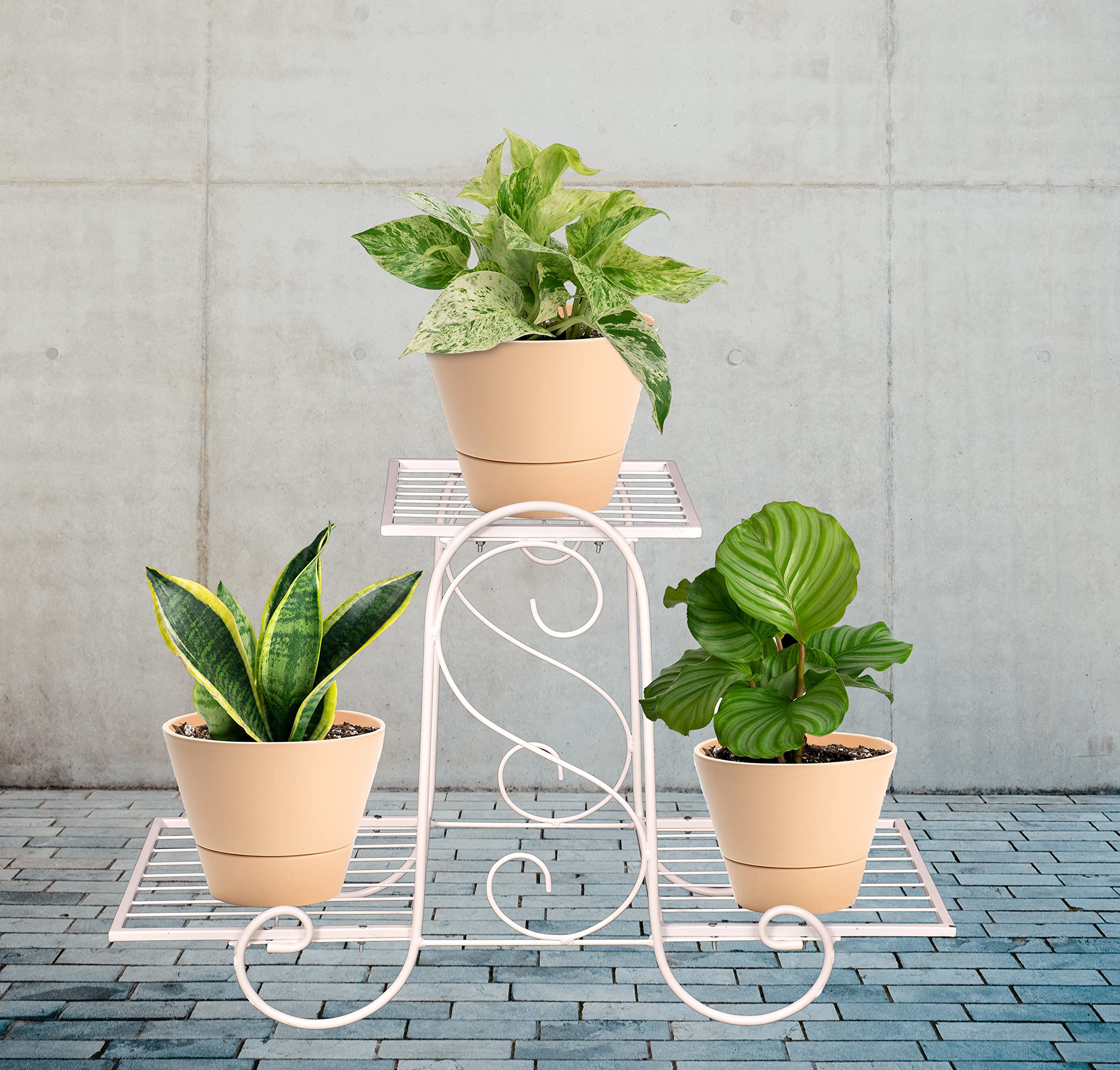 Trendy Decor 3 Tier Plant Stand Freestanding Flower Pot Rack, Metal Stair-Step Style Corner Shelf Planters, Quarter Round Display Holder For Indoor Outdoor Use (Black) (B0BLW8QGW4) Amazon Price History, Amazon Price Tracker