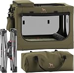 Noah & Paw Collapsible Dog Crate 36 Inches, XL Dog Crate for XL, Large Medium Breed, Travel Kennel for Car, Includes Pet Mat for Pet Cage, 2 Storage Pockets, Handbag, 10mm Locking Zippers 36*25*23