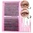 Natural Lash Cluster Kit Thick Eye Lash Clusters Natural Look 30D+40D D 8-16mm Lash Extension Kit Wispy Eyelash Clusters Volume Individual Lashes with Lash Bond and Seal and Tweezers